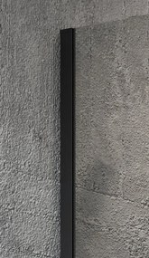 Gelco, VARIO BLACK jednodielna sprchová zástena na inštaláciu k stene, matné sklo, 1400 mm, GX1414GX1014
