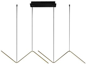 LED Luster na lanku VERTE 2xLED/11W/230V čierna