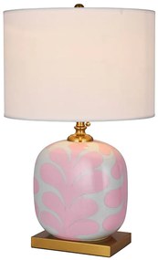 Štýlová stolová lampa Lora - ružová