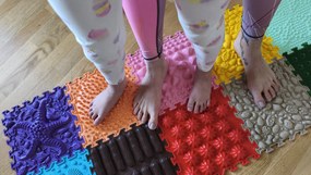 OrtoNature Masážne ortopedické podložky súprava 9 ks - Dúhová melódia