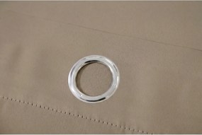 Béžový záves OXFORD 140x250 cm Zavesenie: Kovové krúžky