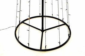 Nexos 47224 Vianočná dekorácia - svetelná pyramída stromček - 240 cm teple biela