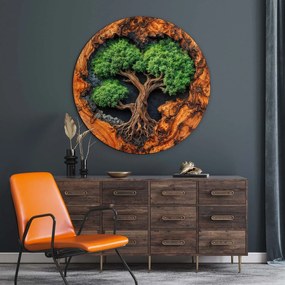 DUBLEZ | Drevený strom srdca na stenu - Duša lesa