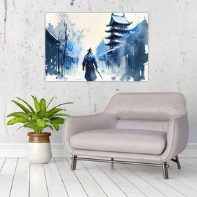 Obraz - Samuraj, aquarel (90x60 cm)