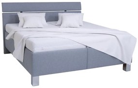 Čalúnená posteľ s úložným priestorom ALIS 180x200 cm, bez matraca, svetlosivá