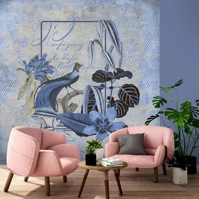 Gario Fototapeta Modré abstraktné vtáky Zvieratá - Andrea Haase Materiál: Vliesová, Rozmery: 250 x 250 cm