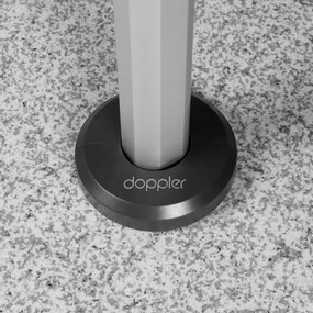 Doppler EXPERT 350P – záhradný slnečník s bočnou tyčou přírodní (slonovinová kost - kód farby T820), 100 % polyester