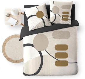 Béžové bavlnené obliečky na dvojlôžko/predĺžené 240x220 cm Santana – douceur d'intérieur