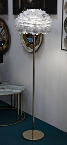Stojacia lampa Feathers 170 cm sivá/zlatá