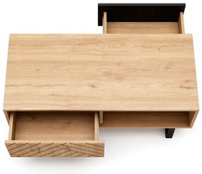 Konferenčný stolík v dekore duba v prírodnej farbe 55x110 cm Madona - Marckeric