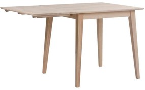 Matne lakovaný sklápací dubový jedálenský stôl Rowico Mimi, 80 x 80 cm