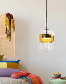 Jednoduchá sklenená závesná lampa Glaxi