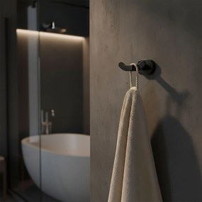 Kúpeľňový vešiak REA Til Ring 105 čierny