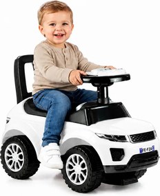 LEAN CARS Jazdítko pre batoľa 613W – zvuky + svetlá, biele