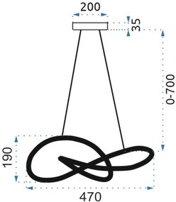 Toolight - LED stropné svietidlo APP818-CP + diaľkové ovládanie, zlatá, OSW-04028