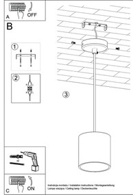 Luster na lanku ORBIS 1 1xGU10/40W/230V šedá