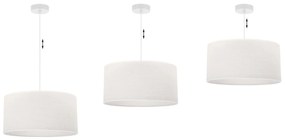 Závesné svietidlo Juta, 1x biele jutové tienidlo, (fi 35cm), w