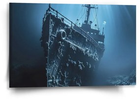Sablio Obraz Vrak lode na dne mora - 60x40 cm