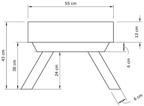 Taburet BREEZIO 03 55 cm z - výber z 10 prevedení