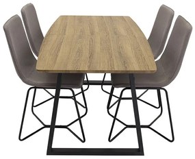 Inca X-Chair stolová súpravá béžová/sivá