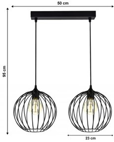 Luster na lanku MATT 2xE27/60W/230V