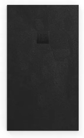 Sprchová vanička obdĺžniková SAT Alek 140x80 cm liaty mramor čierna SATALEK14080, 1 ks