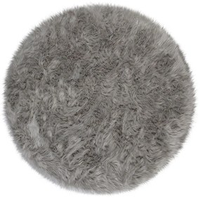 Sivý koberec Flair Rugs Sheepskin, ⌀ 120 cm
