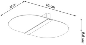 Sollux SL.1005 - Stropné svietidlo SALIA 2xG9/40W/230V