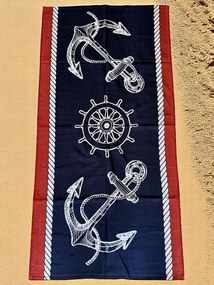 Plážová osuška FUNNY NAVY 70x140 cm