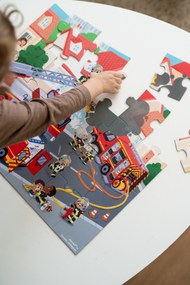 Puzzle v kufríku - Hasiči - 24 ks