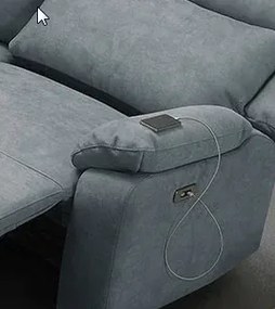 Kožená pohovka CONTINENTAL s elektrickou funkciou relax 3P, elektrické, cappuccino (cappuccino 313)
