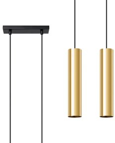 Sollux SL.1241 - Luster na lanku LAGOS 2xGU10/10W/230V zlatá