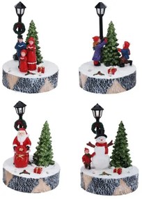 Set vianočných stánkov s LED, 4 ks 13 cm