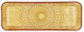 Oranžový sklenený servírovací tanier 14x38 cm Kusintha – Bitz