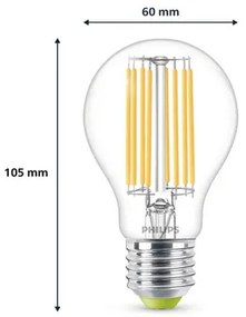 LED žiarovka Philips A60 E27 4W / 60W 3000K 840lm trieda energetickej náročnosti A