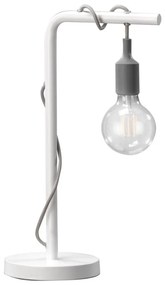 ONLI - Stolná lampa WIRE 1xE27/15W/230V 50 cm šedá/biela