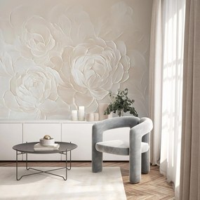 Fototapeta - Elegantné béžové kvety (147x102 cm)