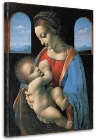 Obraz na plátně REPRODUKCE Madonna Litta - Da Vinci - 70x100 cm