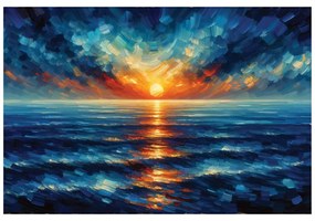 Fototapeta dramatický západ slnka nad oceánom