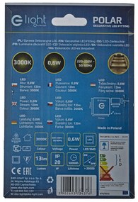 Schodiskové LED svietidlo Polar, 1x LED 0,6w, 3000k, s