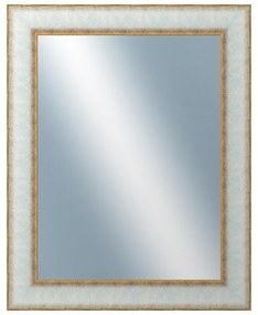 DANTIK - Zrkadlo v rámu, rozmer s rámom 40x50 cm z lišty DOPRODEJMETAL bielozlatá (3023)