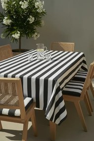 Záhradný obrus STRIPES grafitový Rozmer: 140x200 cm
