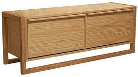 Výklopná skrinka na topánky v dekore duba s lavicou v prírodnej farbe NewEst – Woodman