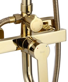 Rea Argus, sprchový set s vaňovou výlevkou, zlatá lesklá, REA-P7840