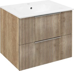 Sapho Sapho, CIRASA STRIP umývadlová skrinka 59,2x52x46cm, dub Alabama, CR611-2322