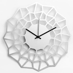 Dizajnové nástenné hodiny: Vločka - Nerezová oceľ  30x30 cm| atelierDSGN