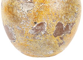 Terakota Dekoratívna váza 28 Oranžová Biela FILIPPI Beliani