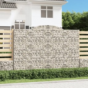 Oblúkové gabionové koše 5ks 300x50x200/220cm pozinkované železo 3146794