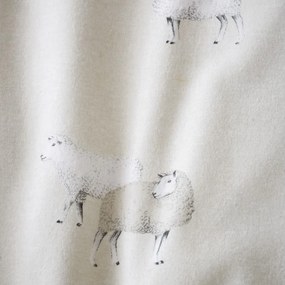 Béžové flanelové obliečky na dvojlôžko 200x200 cm Sheep – Catherine Lansfield