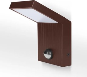 Brilagi - LED vonkajšie nástenné svietidlo so senzorom RIANO LED/8W/230V hnedé IP65